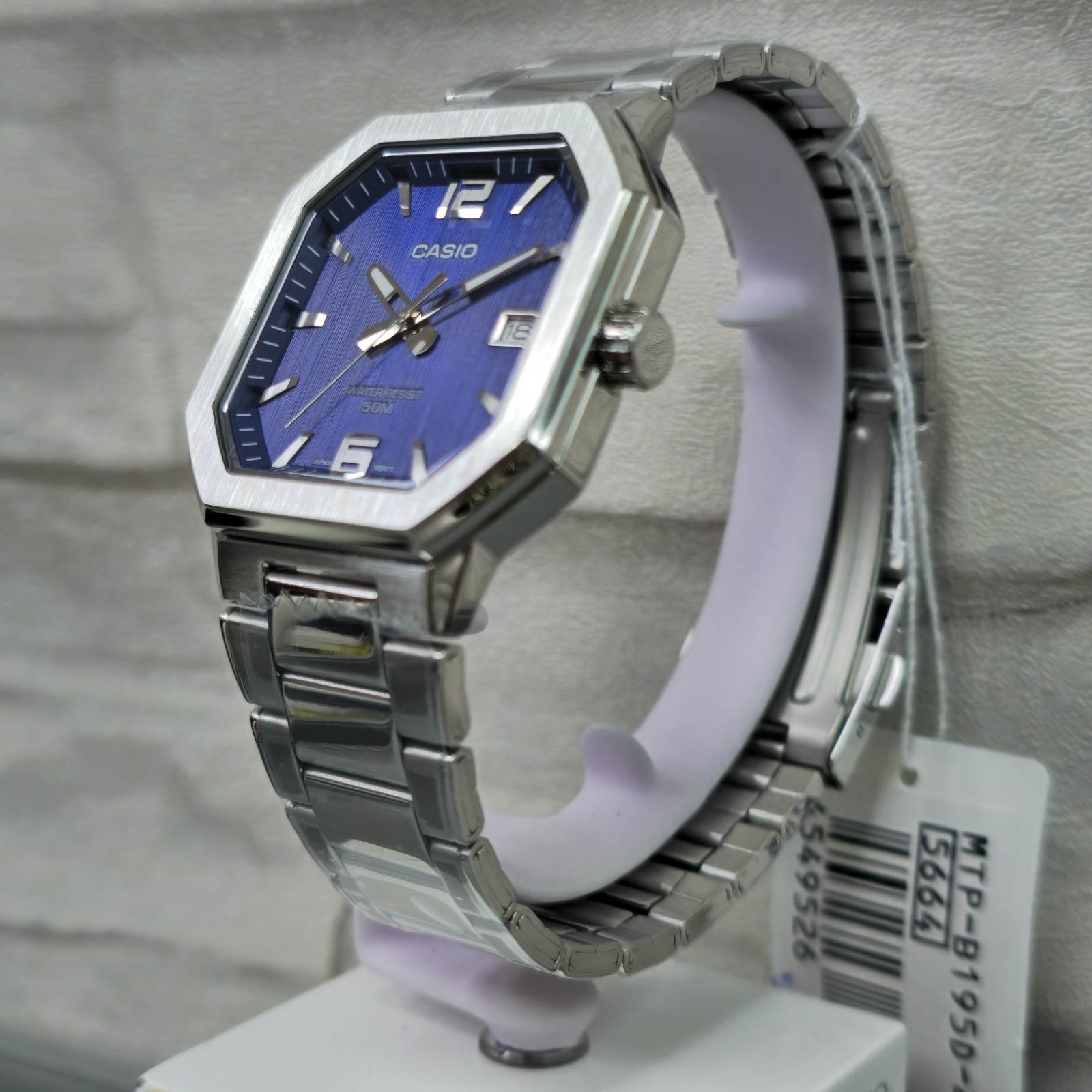 CASIO MTP‑B195 Series MTP-B195D-2A Blue Dial Analog 38 mm New Men’s Watch