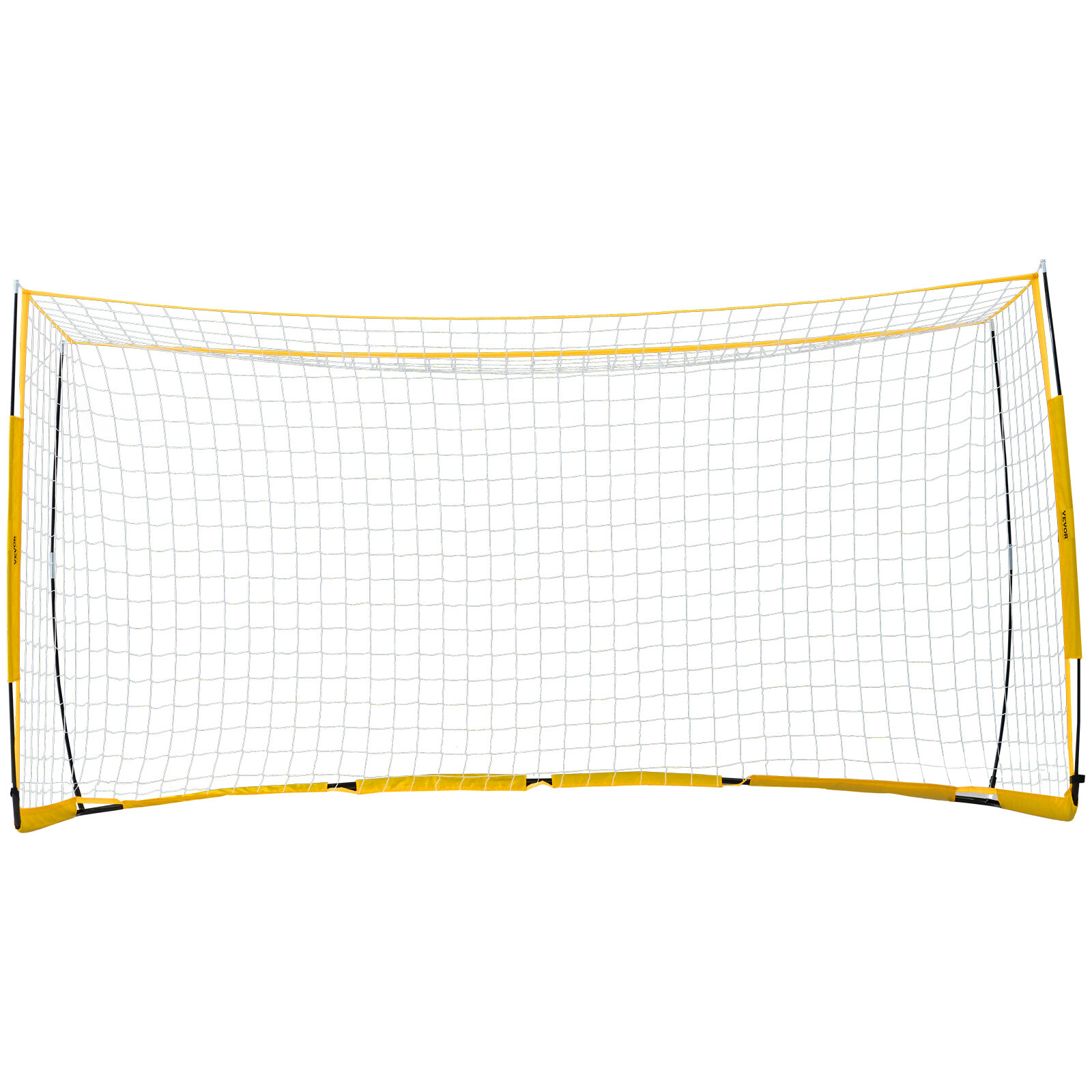 12x6 ft Portable Soccer Goal Kids Soccer Net Carry Bag Backyard Training Yellow