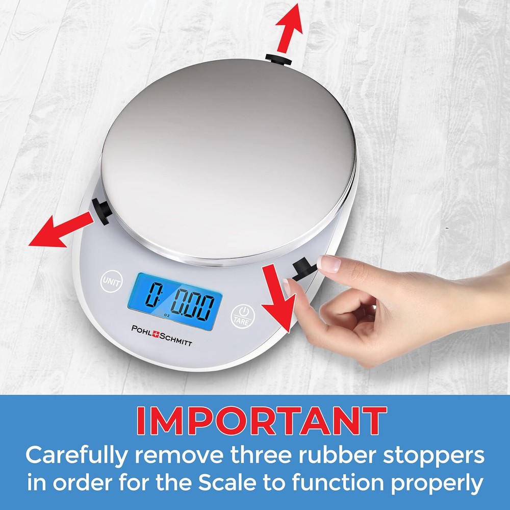 Digital Food Kitchen Scale Multi-function Grams Ounces Auto Shut-Off Stainless