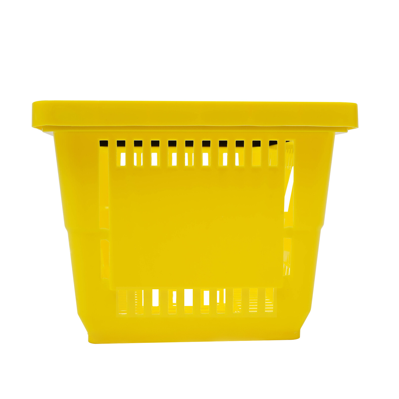 12 Packs 28L Plastic Shopping Baskets with Handles Yellow Store Retail Baskets