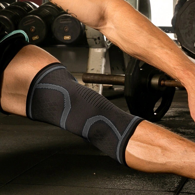 2x Knee Sleeves Copper Silver Compression Brace Support Sport Joint Injury Pain