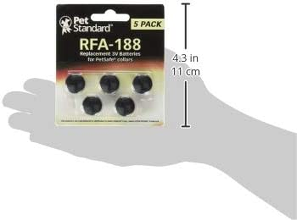 Petsafe Compatible RFA-188 Replacement Batteries (5-Pack)