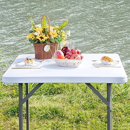 Square Fitted Table Cover Elastic Tablecloth Stretch 34" x 34" (Square) White