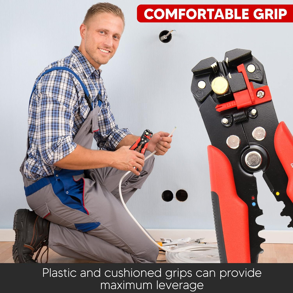 YIYITOOLS Wire Stripping Tool, Self-Adjusting 8-Inch Automatic Wire Stripper/Cut