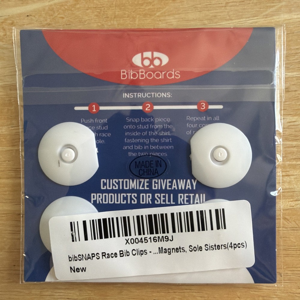 BibBoards Snap & Lock Bib Fastener NWT