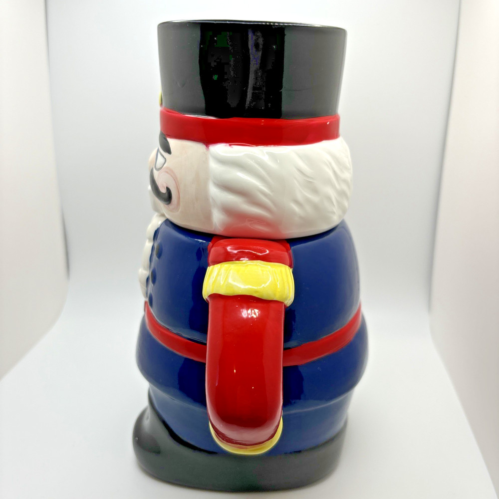 Christmas Nutcracker Tea Pot Ceramic Multi-color 8.5" Tall