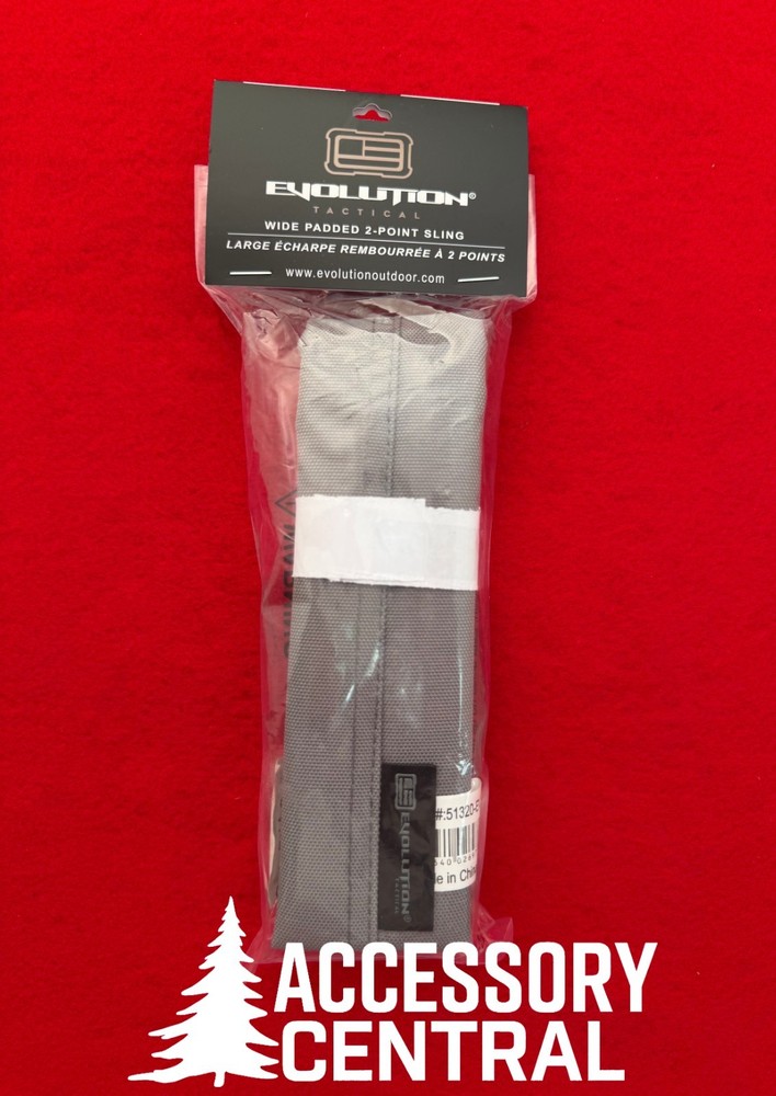 Evolution Outdoor 2-Point Sling Nylon Foam Padded Adjustable Gray