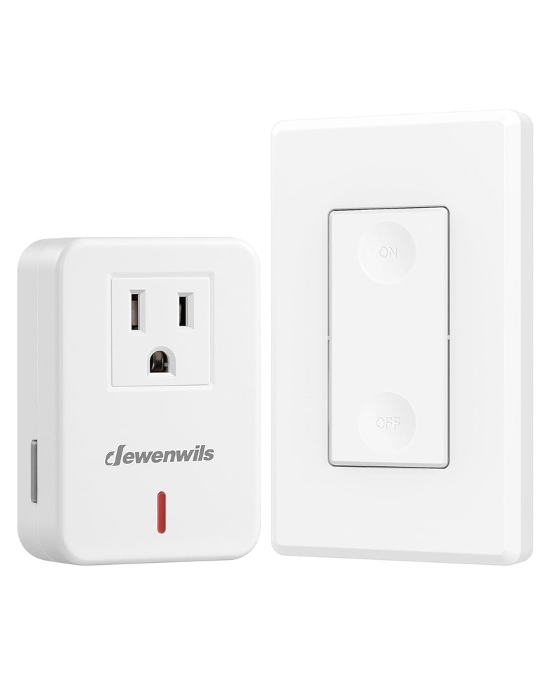 Remote Control Outlet - Wireless Wall Mounted Light Switch, 100 Feet RF Range