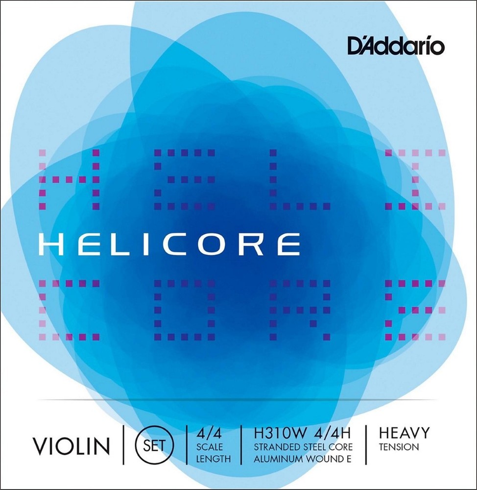 D'Addario Helicore Violin Set Strings 4/4 Size Heavy Wound E