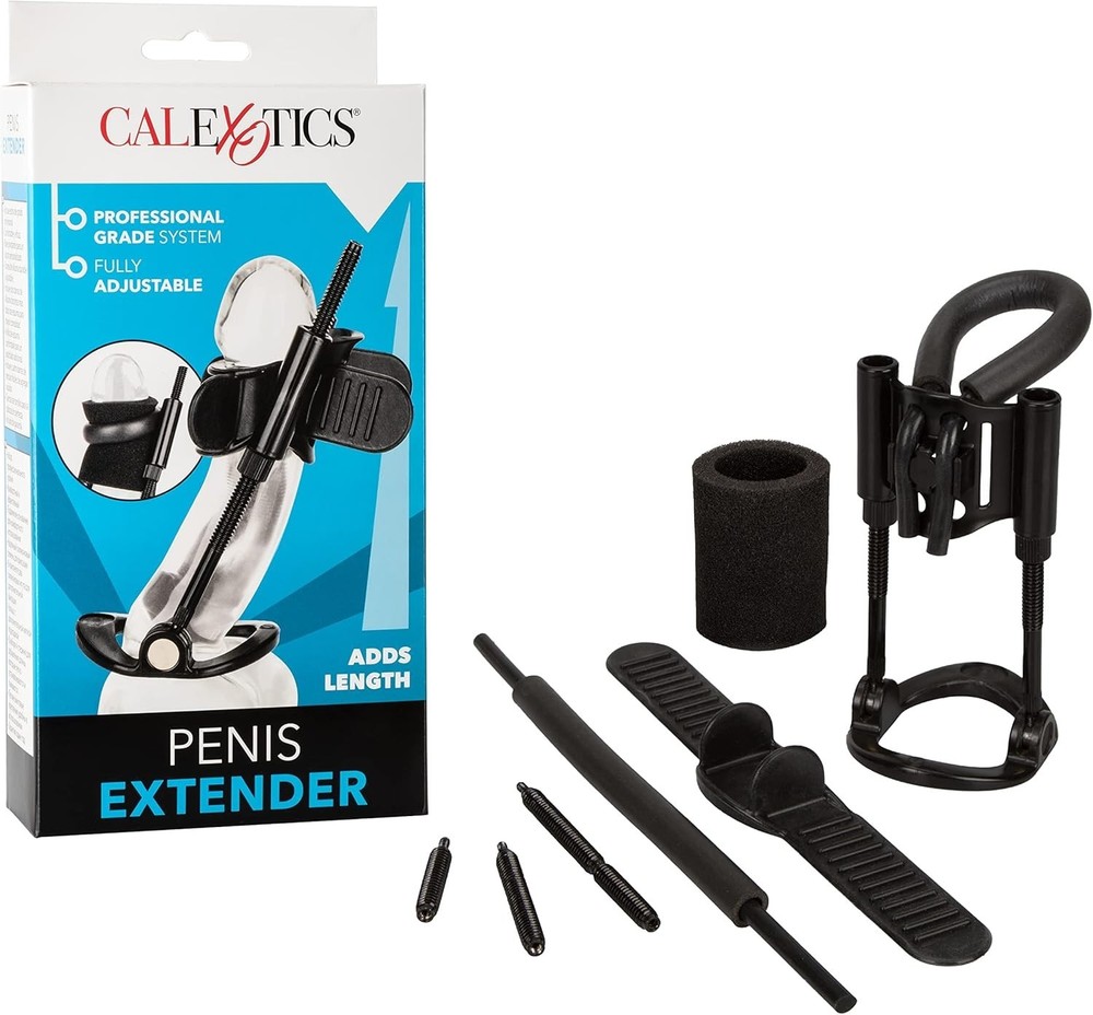 Adjustable Penis Extender for Enhanced Pleasure Black Silicone Design