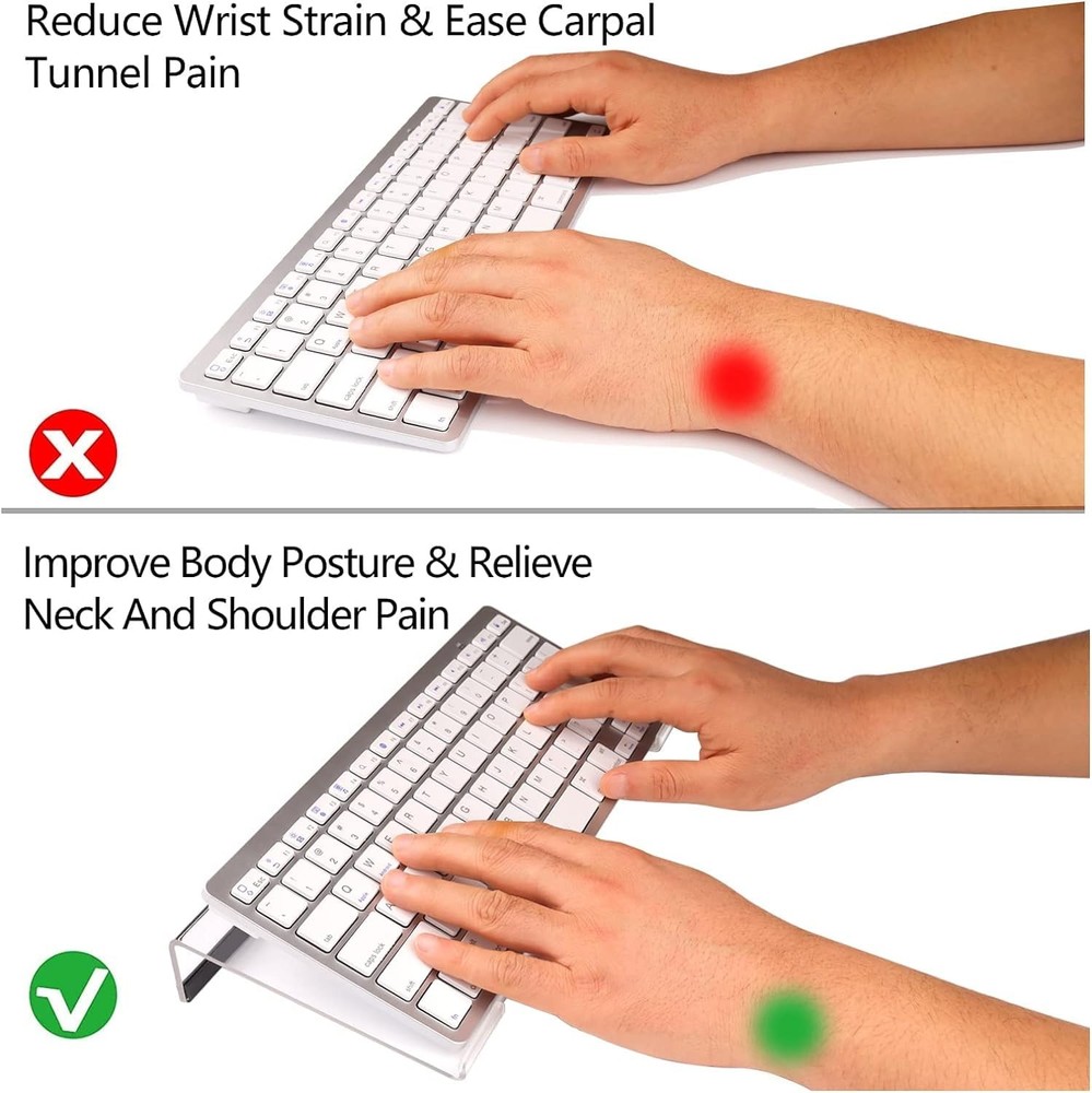 Computer Keyboard Stand PC Keyboard Stand Acrylic Tilted Keyboard Stand for E...