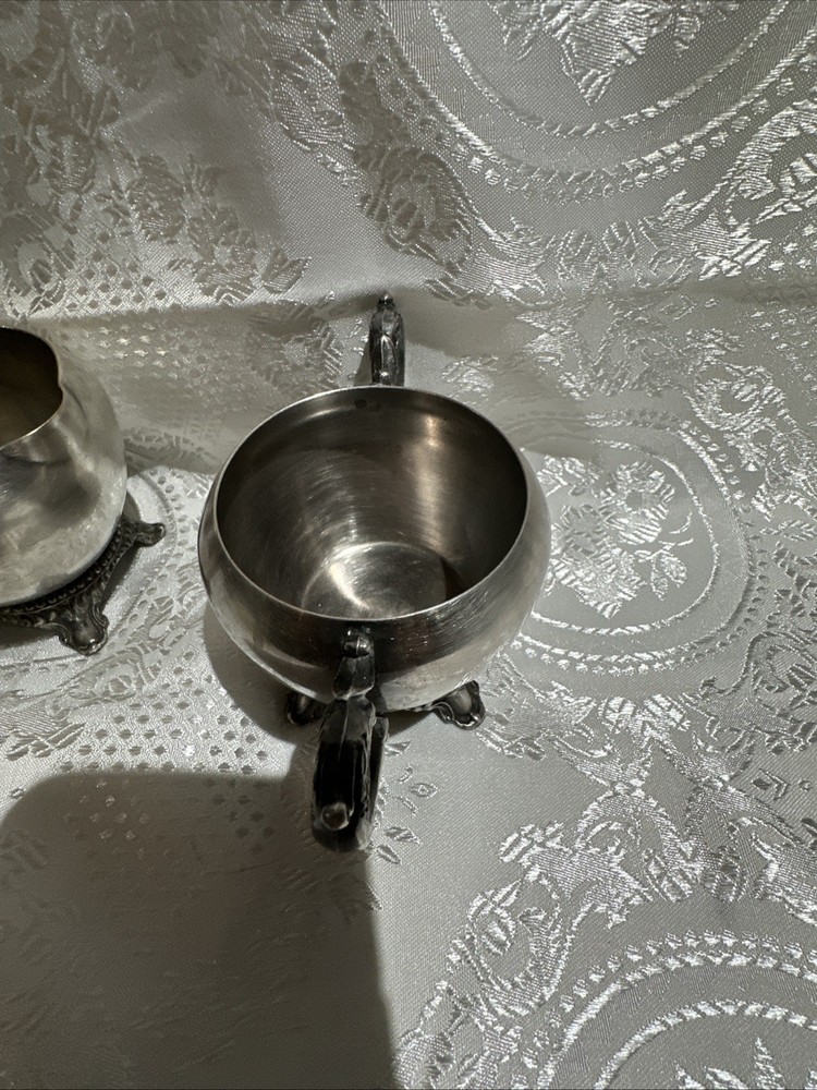 Vintage Silver-Plated Sugar & Creamer