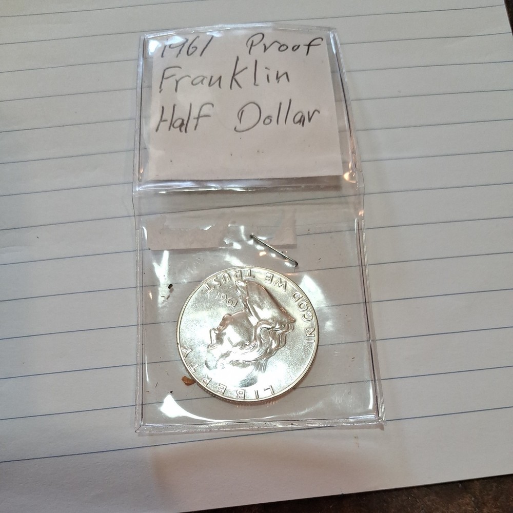 1961 US FRANKLIN SILVER HALF DOLLAR PROOF
