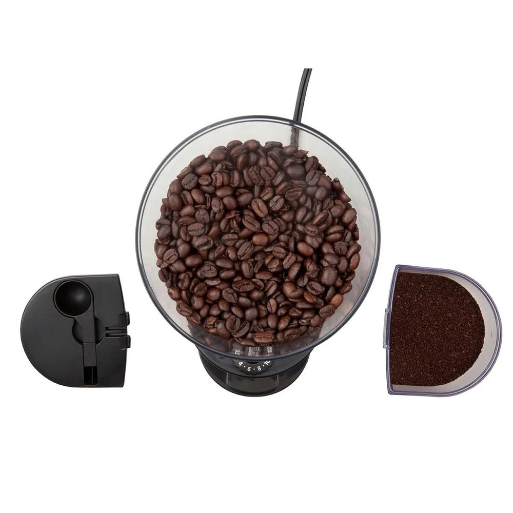 Mr. Coffee Automatic Burr Mill Coffee Grinder with 18 Custom Grinders Silver