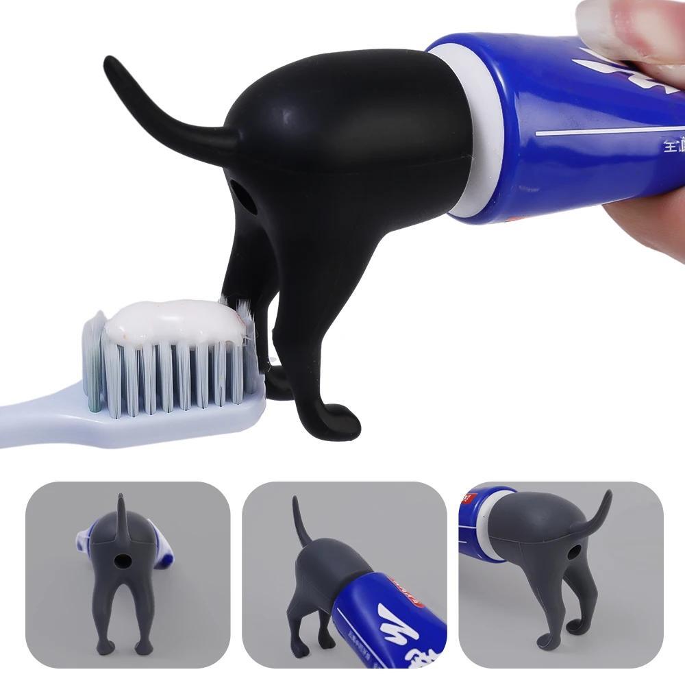 3x Pooping Dog Butt Toothpaste Toppers Toothpaste Squeezer Toothpaste Cover Caps