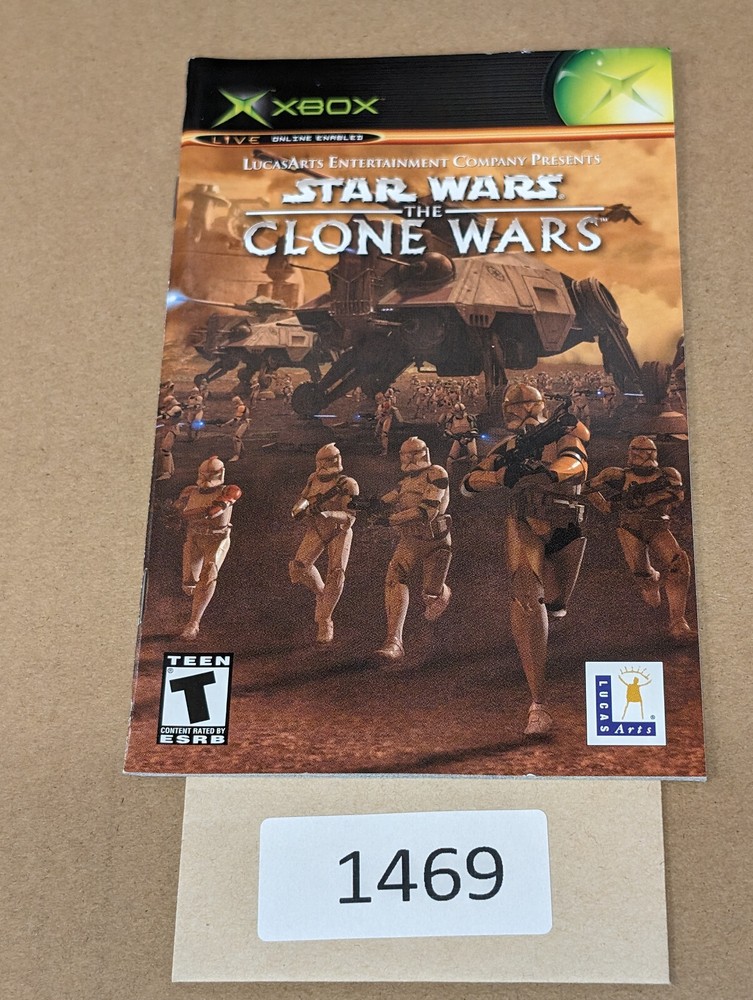 Star Wars The Clone Wars - Xbox - Manual Only **NO GAME!