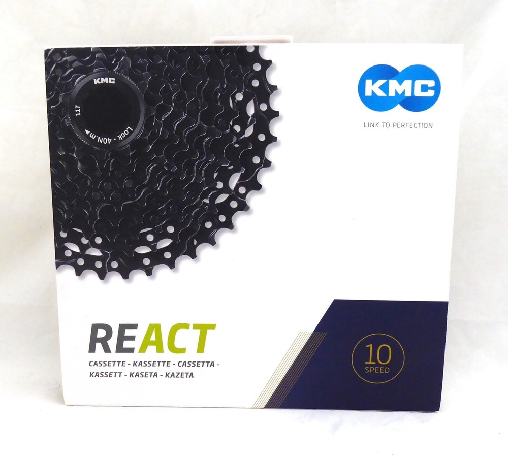 KMC REACT Cassette - 10-Speed, 11-36t, HG Driver Compatible, Black