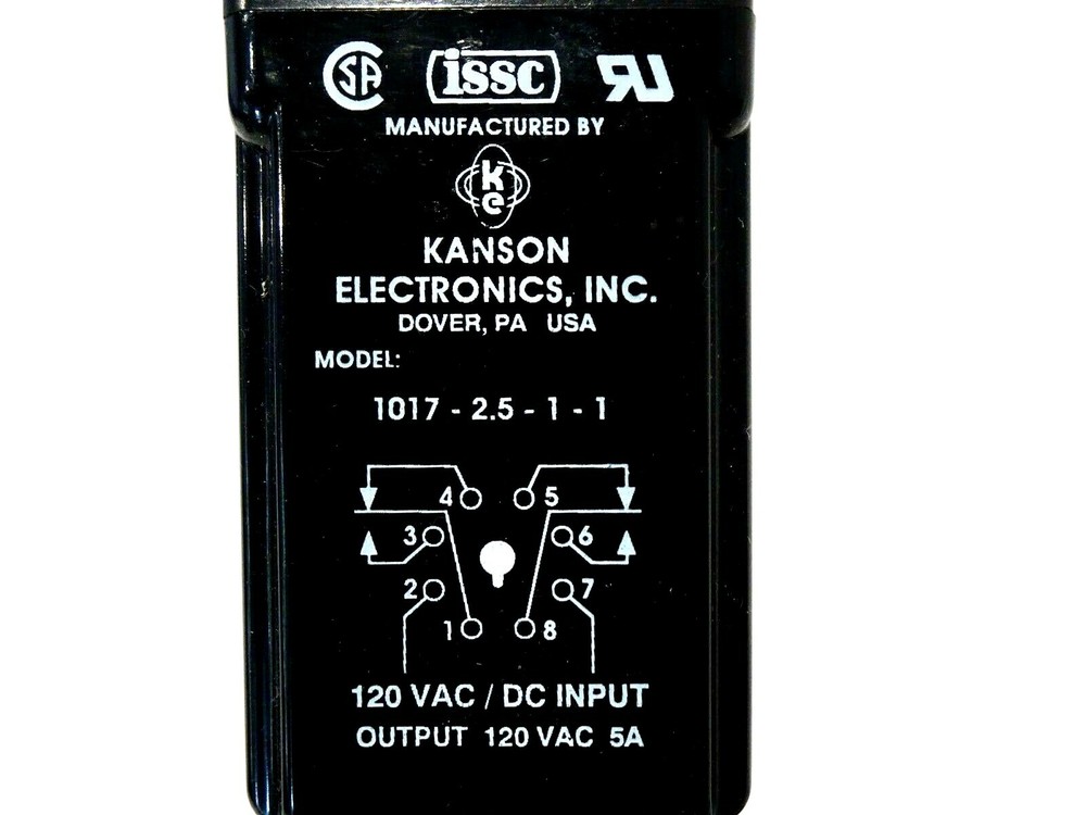 NEW KANSON ELECTRONICS 1017-2.5-1-1 TIME DELAY RELAY 10172511