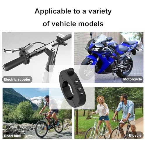 Wireless Bluetooth Media Controller,Motorcycle Handlebar Bluetooth New Black