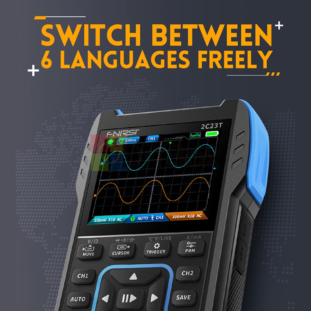 FNIRSI 2C23T Handheld Digital Oscilloscope /Multimeter Function Signal Generator
