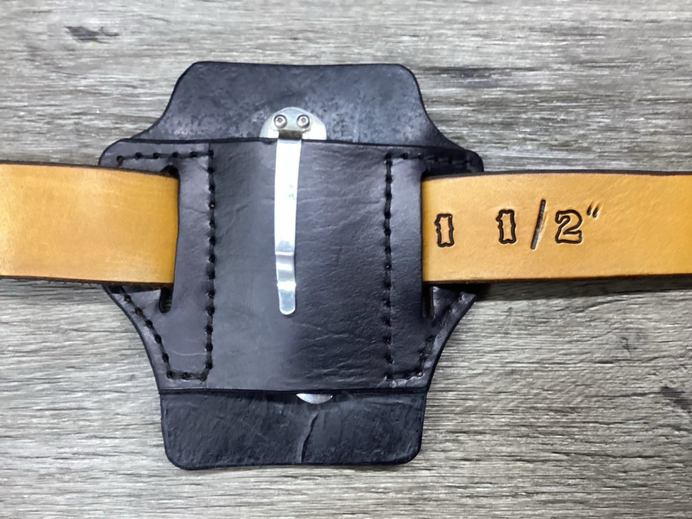 Leather Folding Clip Knife Sheath  (Sheath Only)