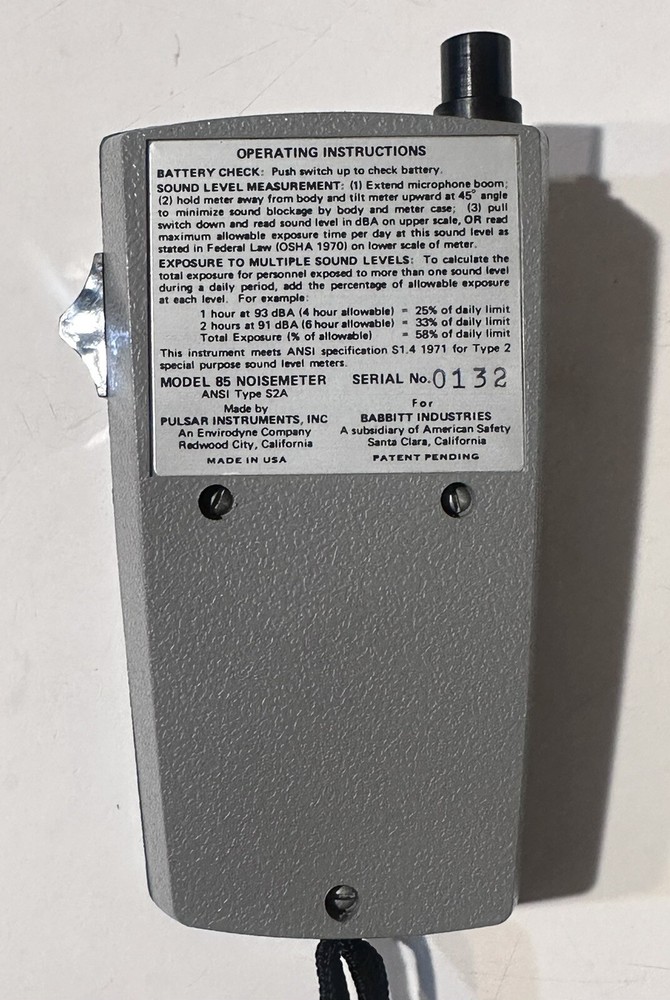 Pulsar Instruments Noisemeter Model 85 Sound Level Meter