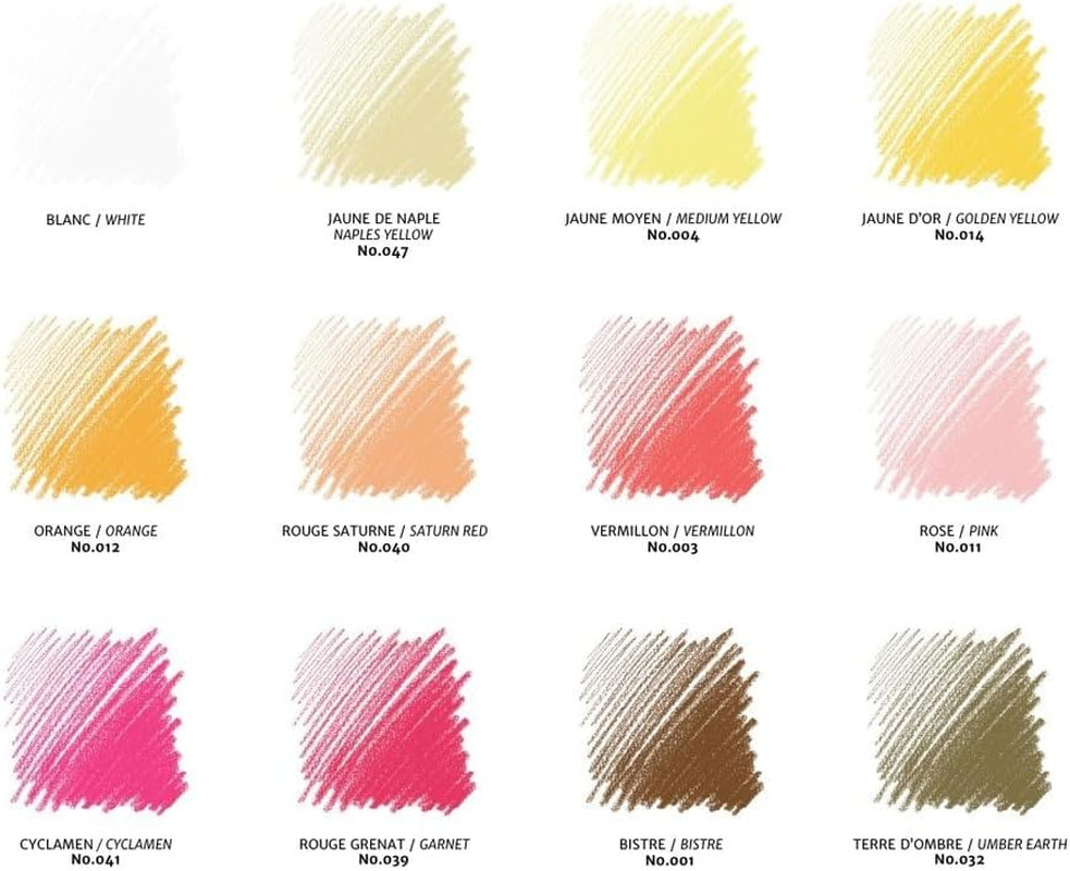 24 Count Assorted Colored Carrés Crayons Set