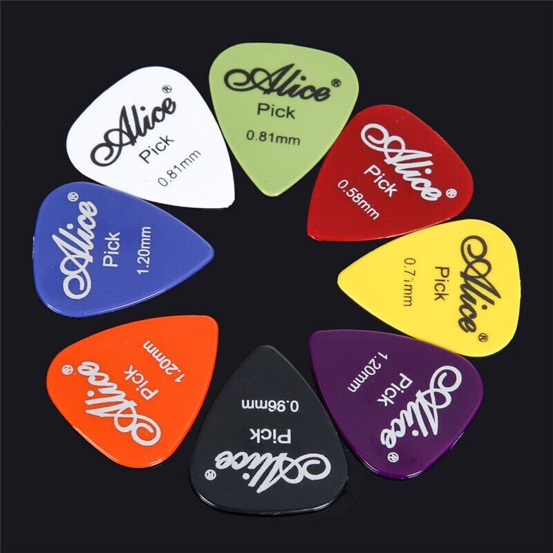 100pcs/lot Alice Assorted 0.58mm -1.50mm Anti-slip Nylon Guitar Picks Plectrums