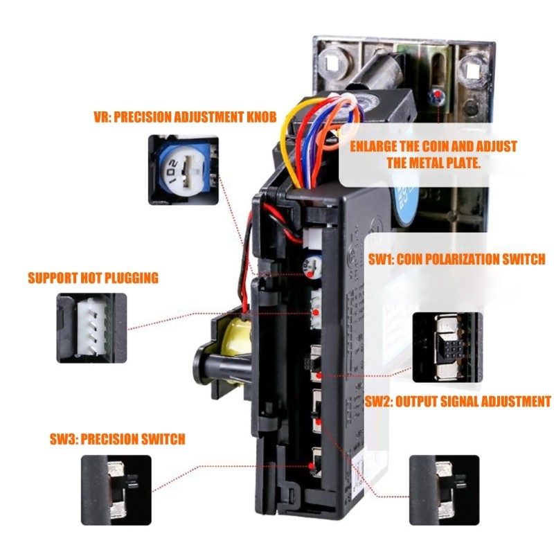 Universal Compatibility Quick Install Coin Validator For Entertainment Devices