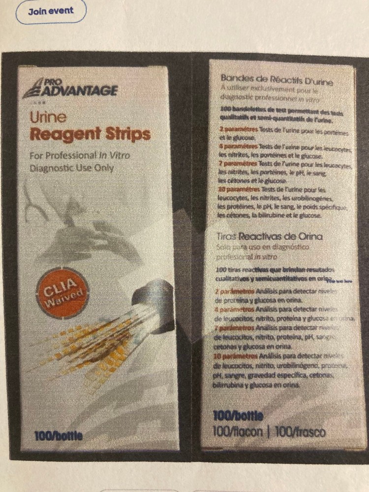 Pro Advantage Urine Reagent Strips - 10 Parameter (100ct/Bottle)