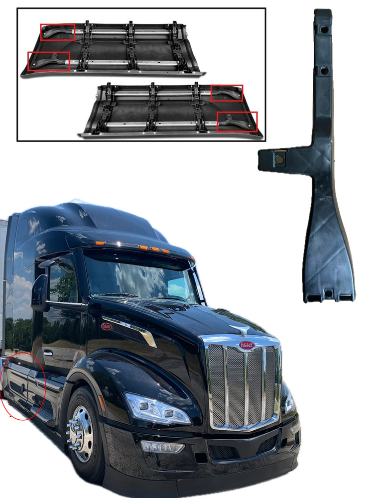 Right Side Bracket Component For Rear Side Skirt Panel Peterbilt 579 2023+