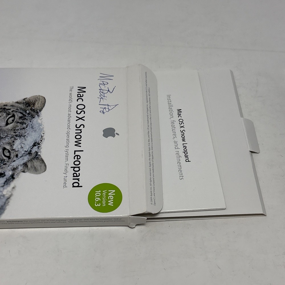 Apple Mac OS X Leopard Version 10.5.4 & Snow Leopard 10.6.3 Install DVDs Retail