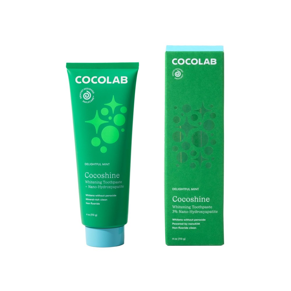 Cocoshine Teeth Whitening Toothpaste by , Nano-Hydroxyapatite Toothpaste, Non...
