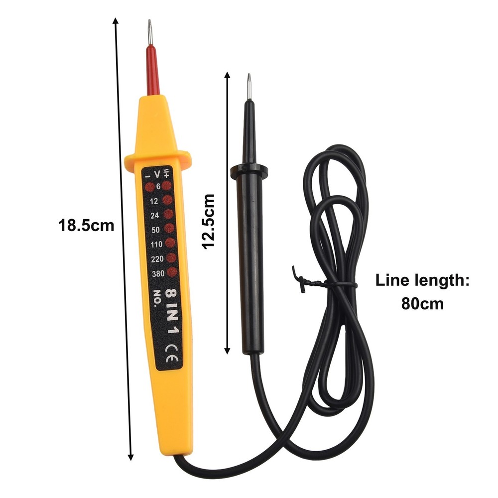Voltage Tester Dimensions Display Elements Frequency Range Material Plastic