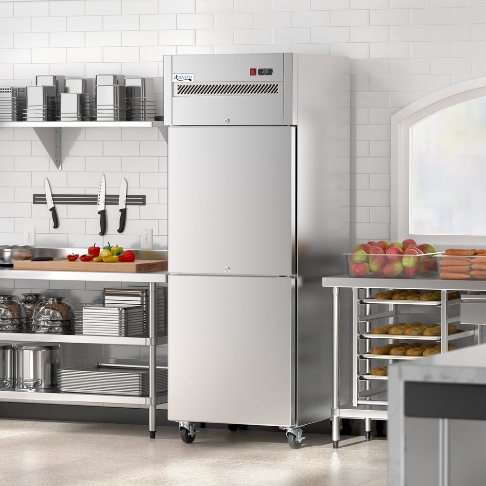 29" VersaHub WiFi-Enabled Right-Hinged Solid Half Door Reach-In Refrigerator