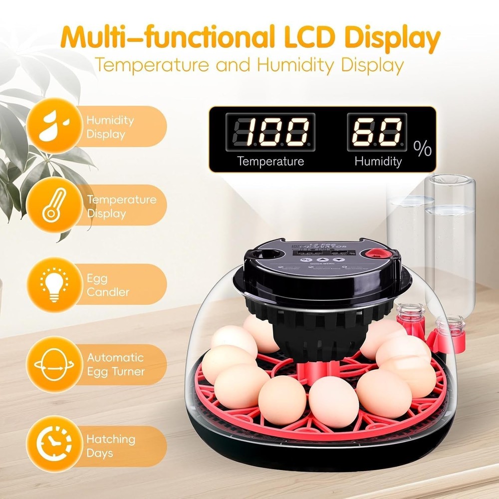 Egg Incubator, Automatic Egg Turner Egg Incubator, Automatic and Adjustable Egg