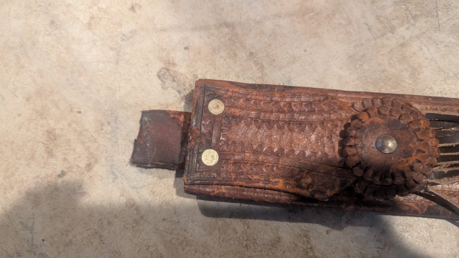 Vintage EL SALVADOR CORNETA Machete No 127 With Leather Scabbard 18" Blade