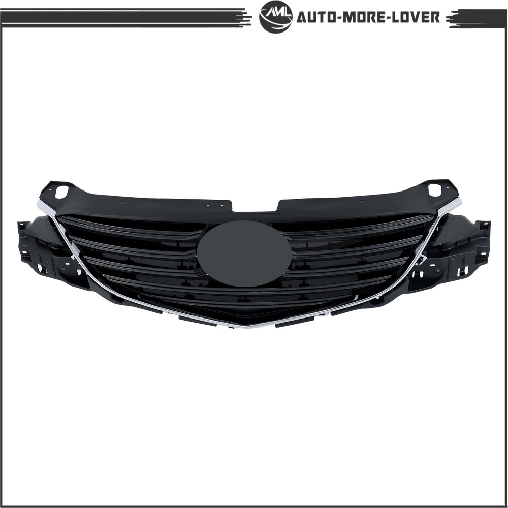 MA1200208 Front Bumper Upper Grille For 2015-2016 Mazda CX-5 Gray+Chrome Plastic