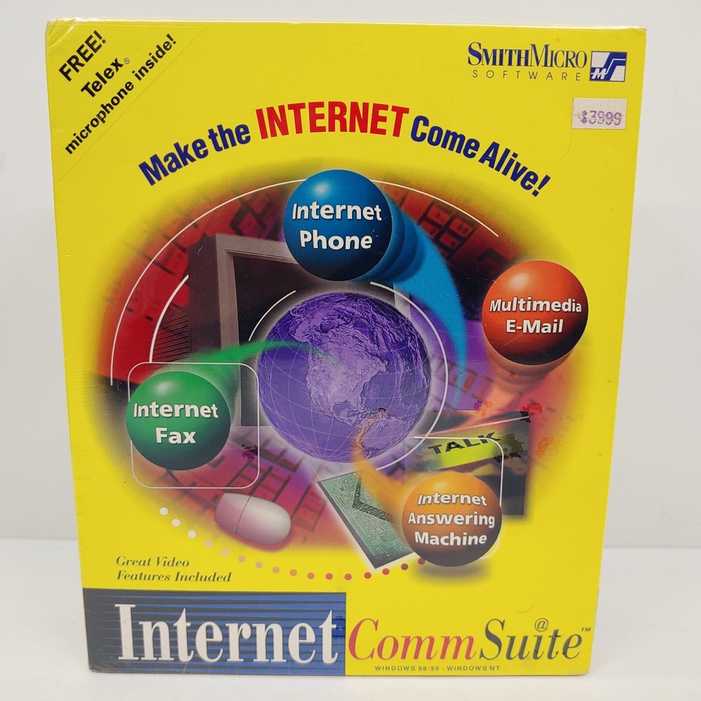 Internet CommSuite Smith Micro PC Software Program New Big Box 1998