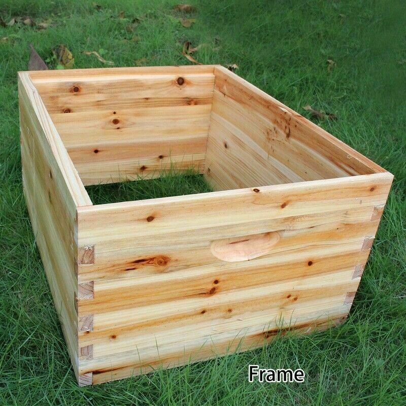 Beehive 7 Frames Complete Box Kit Bee Hives Auto Bee Frames + Beekeeping House