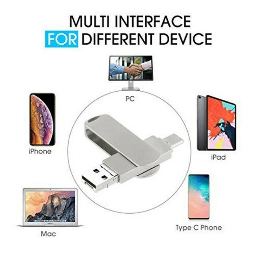 4in1 USB Flash Drive PC for iPhone Android Memory Backup u Drive OTG Stick