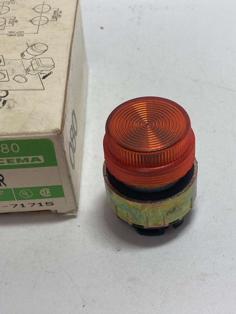 GENERAL ELECTRIC 080LSAR PILOT LIGHT LENS AMBER NIB