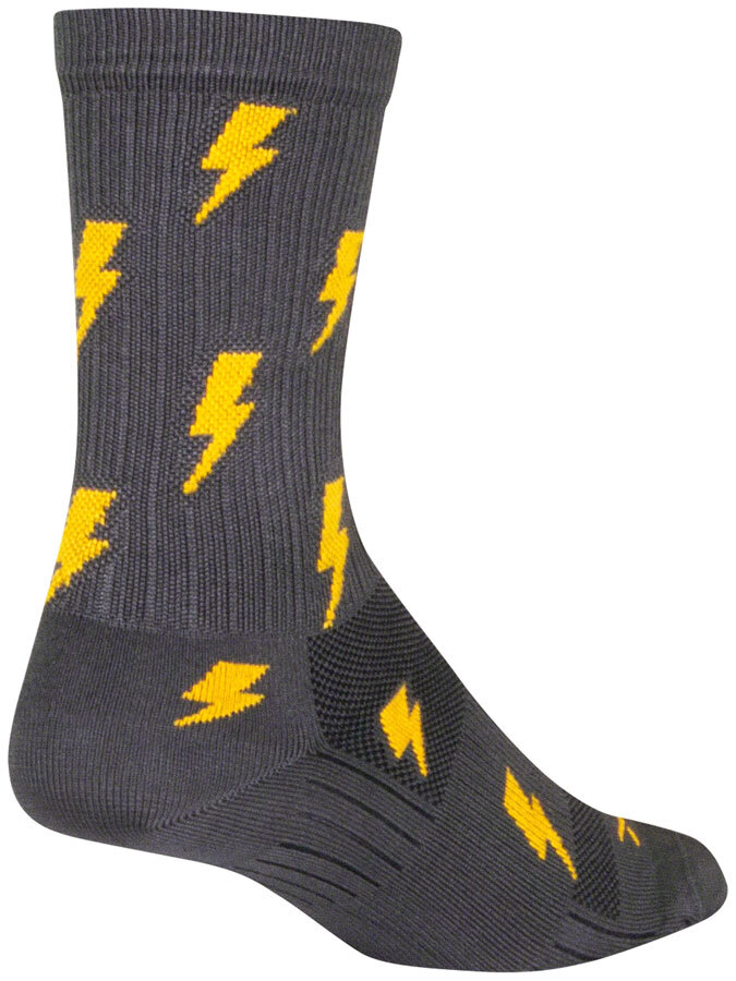 SockGuy SGX Lit Socks - 6 inch, Gray, Small/Medium