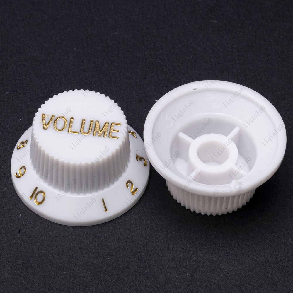 White/ Gold Numbers ST Electirc Guitar Knobs Volume Tone Knob For Stratocaster