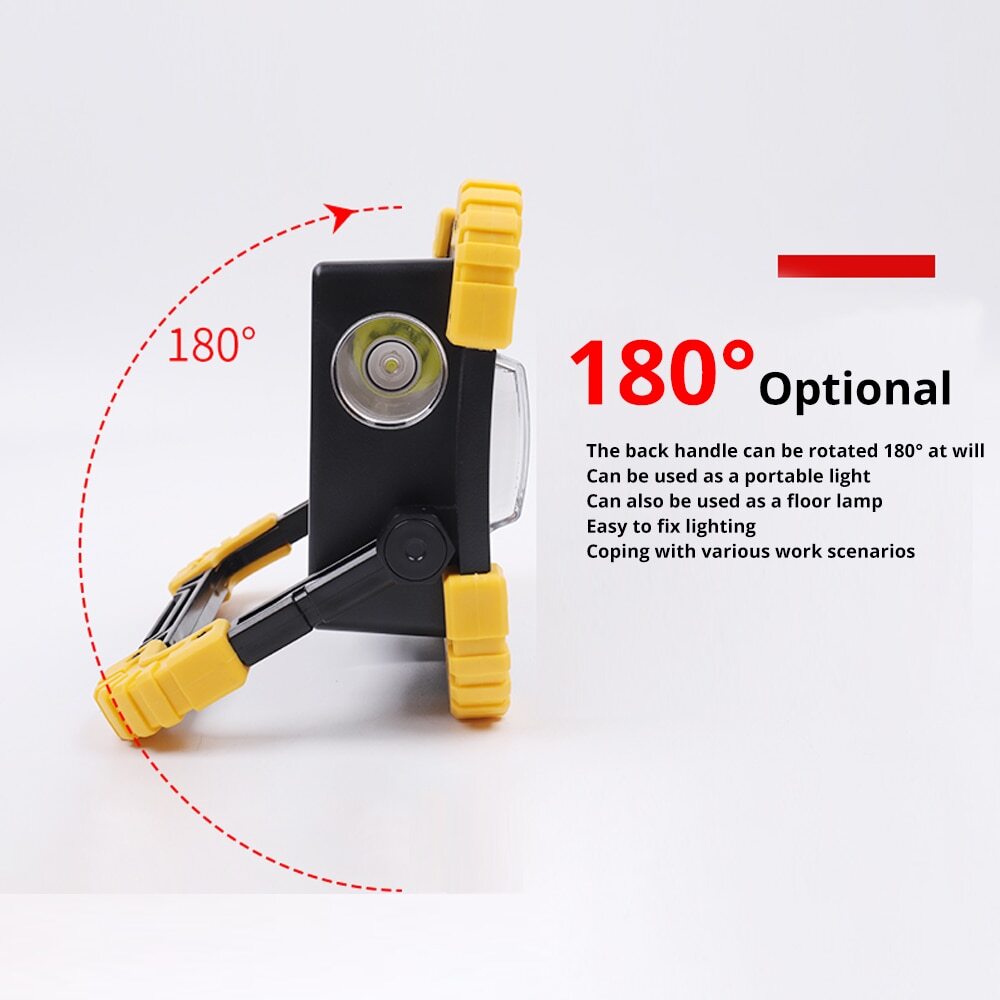 4X Rechargeable COB LED Work Light Spotlight Floodlight Camping Torch Emergency