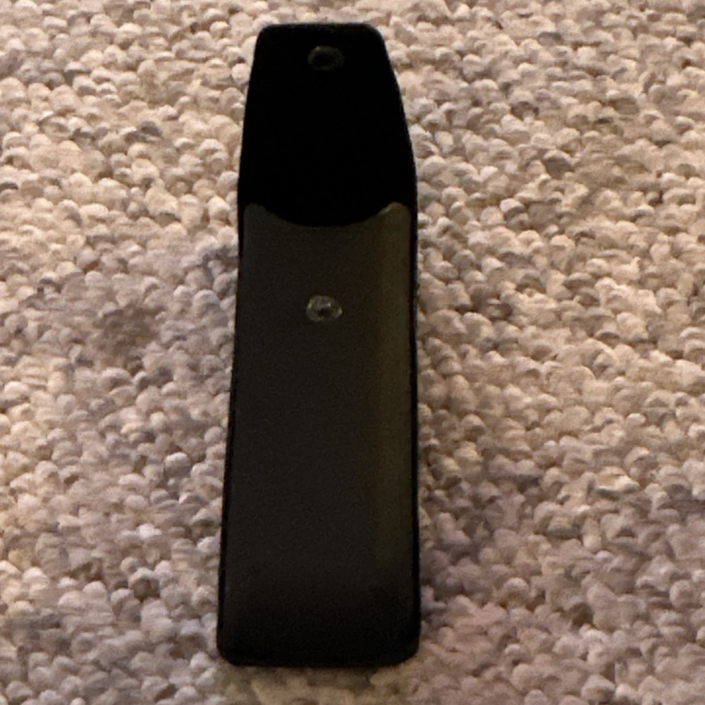 Black Leather Pen Case with Snap Closure