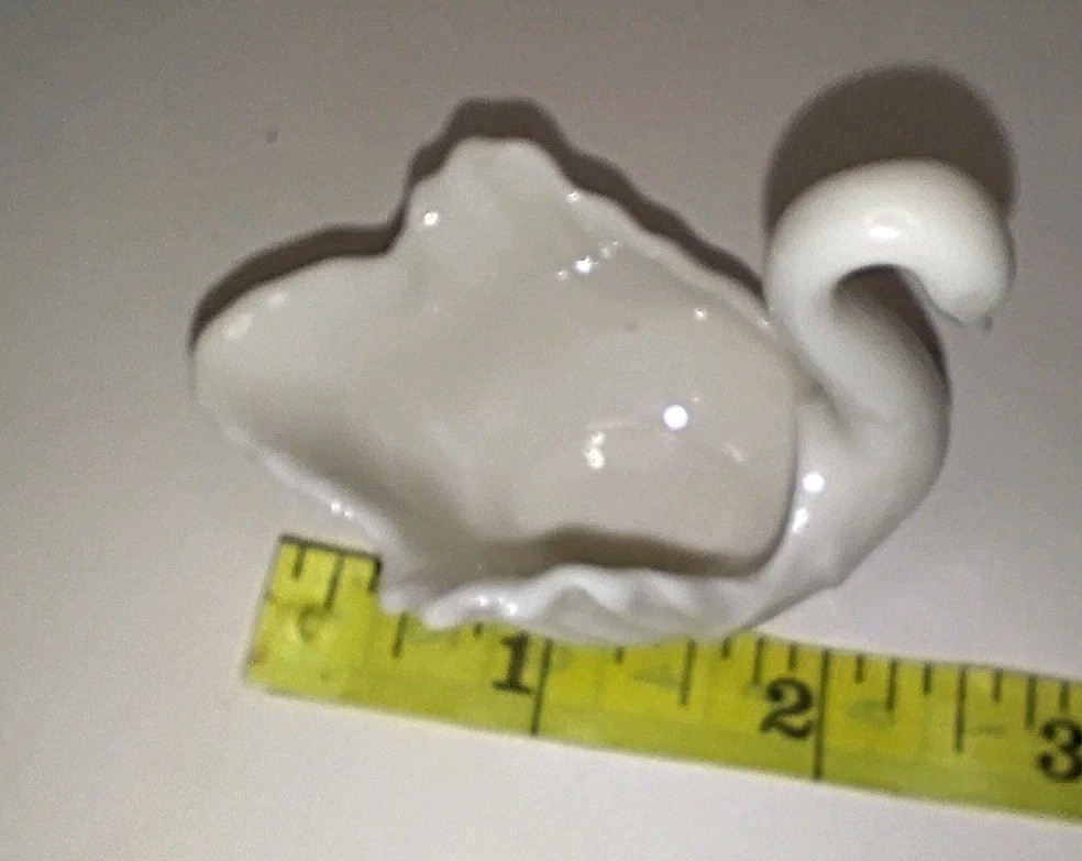 Lenox Swan Trinket Dish Figurine Ivory Porcelain Wedding Decor Small 2"