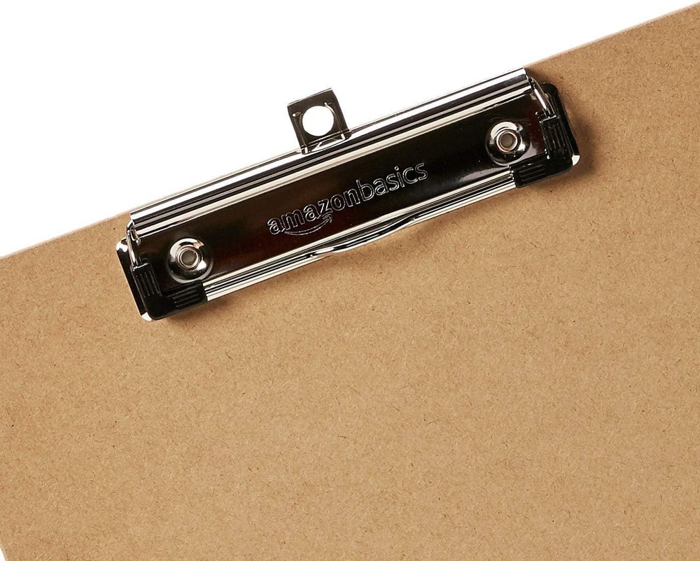 Hardboard Office Clipboard, 6-Pack, Brown