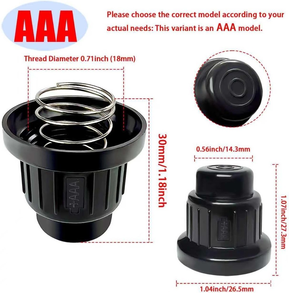 2 Pcs AAA Battery Push Button Igniter Cap,