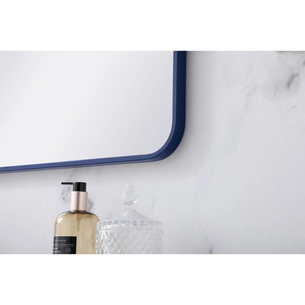 Roseto Formiae 22" Wx36" H Contemporary Rectangular Framed Bathroom Wall Mirror